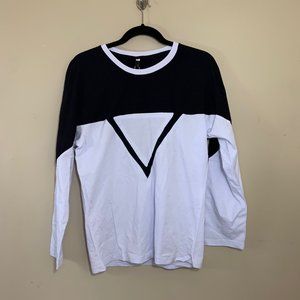 Men's Fashion Long Sleeve U-neck Casual T-Shirt Pullover Long Sleeve Size L